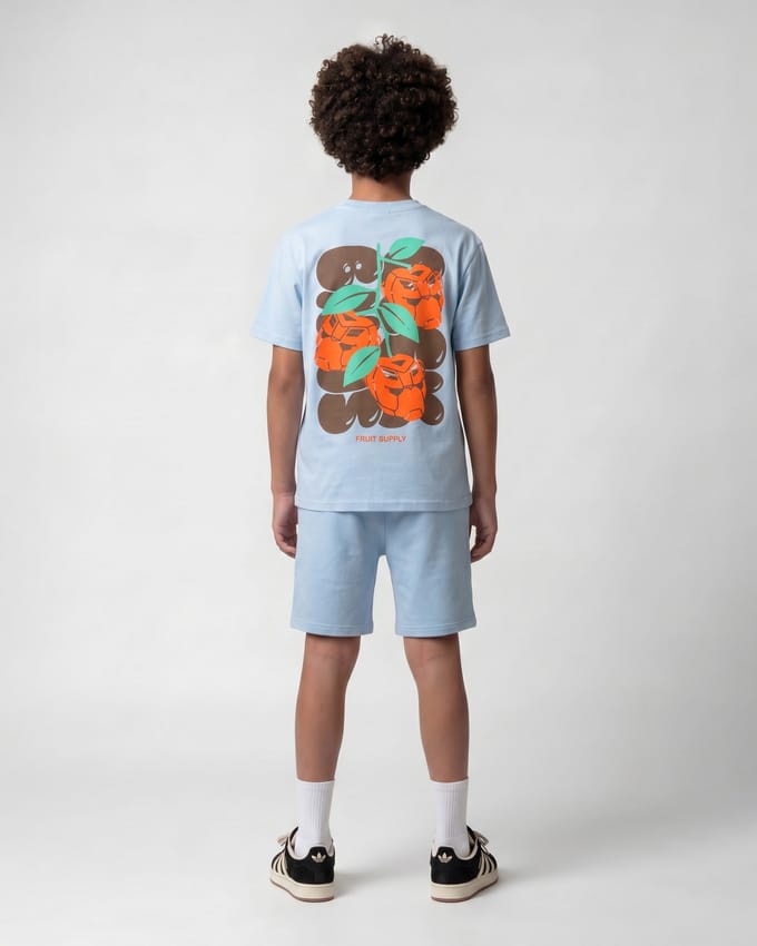 Black Bananas Kinderen Fruit Supply Twin Set, Lichtblauw