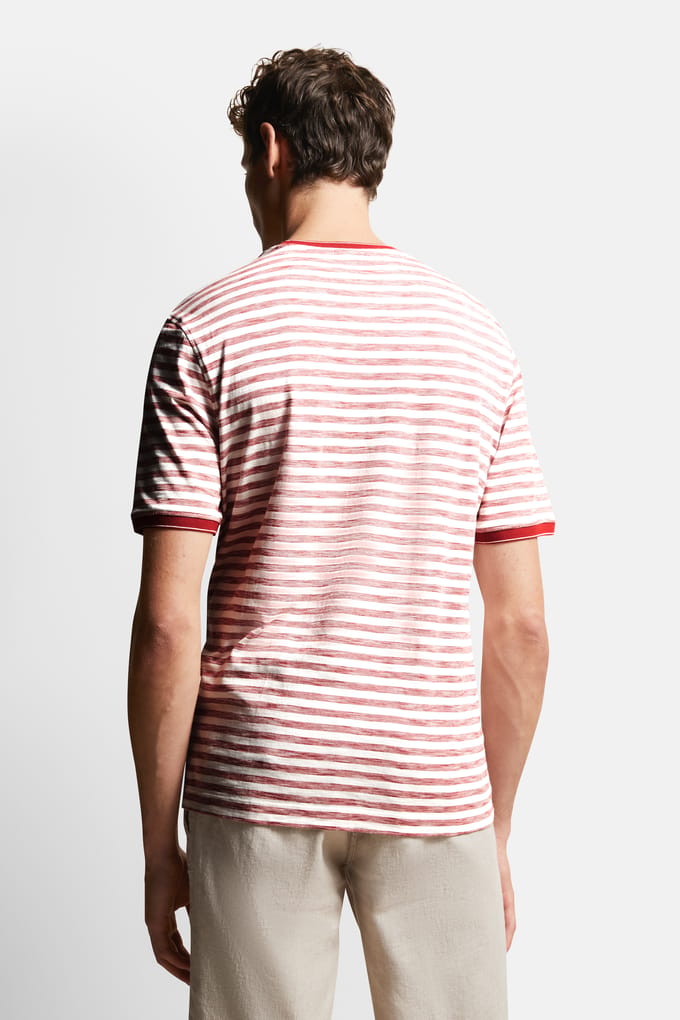Bugatti Herren T-shirt met fineliner strepen