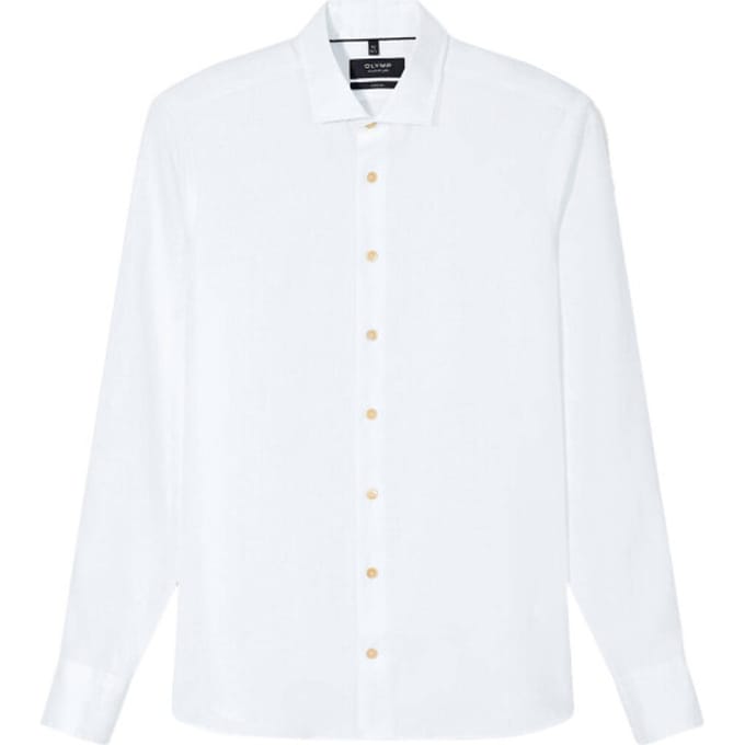 OLYMP Signature Casual Overhemd, Tailored Fit, Kent, Champagne