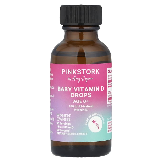 Baby Vitamine D Druppels, 0+, Smaakloos, 30 ml (1 fl oz)