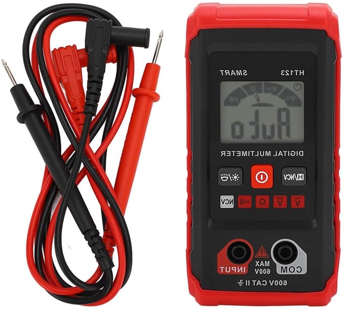 Digitale Multimeter - Spanningsstroommeter Tester - Klussen & Meten - Automatische Bereikselectie - 4000 Tellingen - Rood