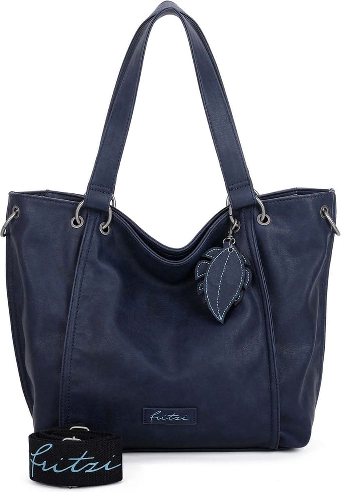 Fritzi aus Preußen shopper schoudertas Hoja Fritzi02 Blue donkerblauw