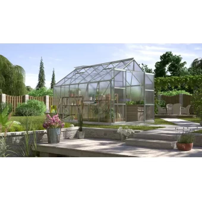 Vitavia Tuinkas Jupiter 9900 - Polycarbonaat 4mm - Aluminium - 257x383x248cm