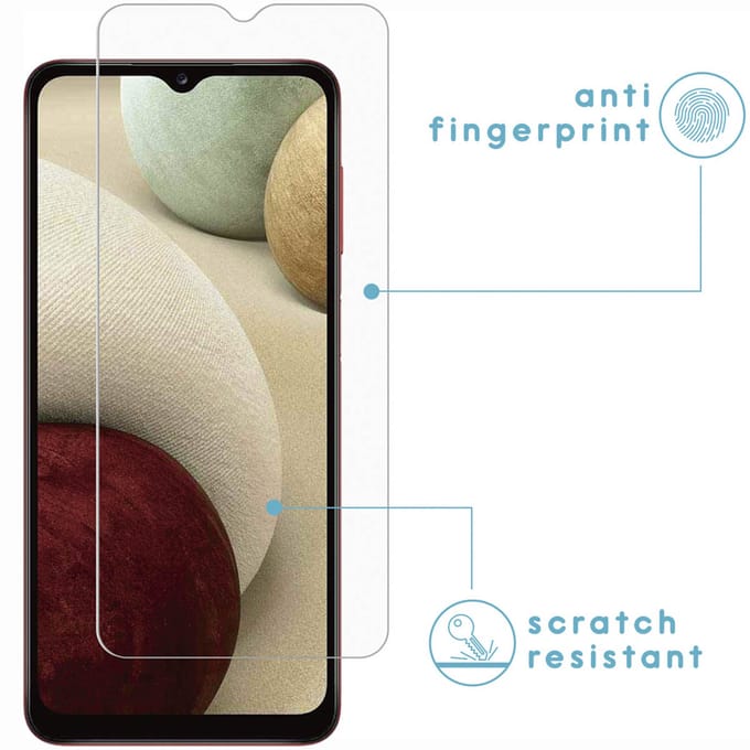 imoshion Screen Protector - Geschikt voor Samsung Galaxy A12 - Screenprotector Gehard Glas 2 Pack