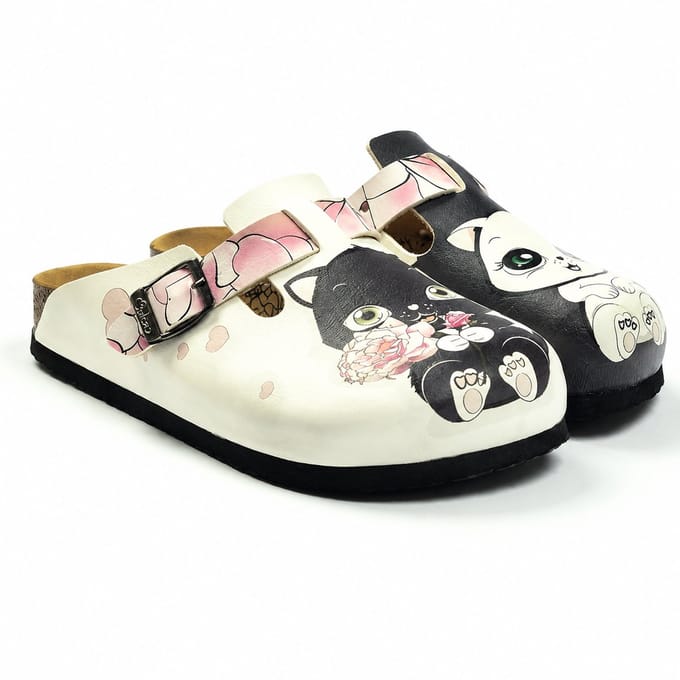 Goby Blossom Cat Dames Clogs – Handmade – Vegan Leer – Maat 40