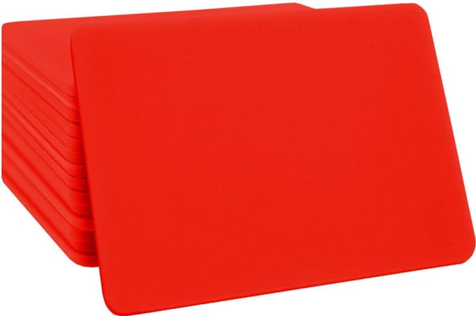 CombiCraft blanco munten rechthoek 85x55mm rood - per 100 stuks
