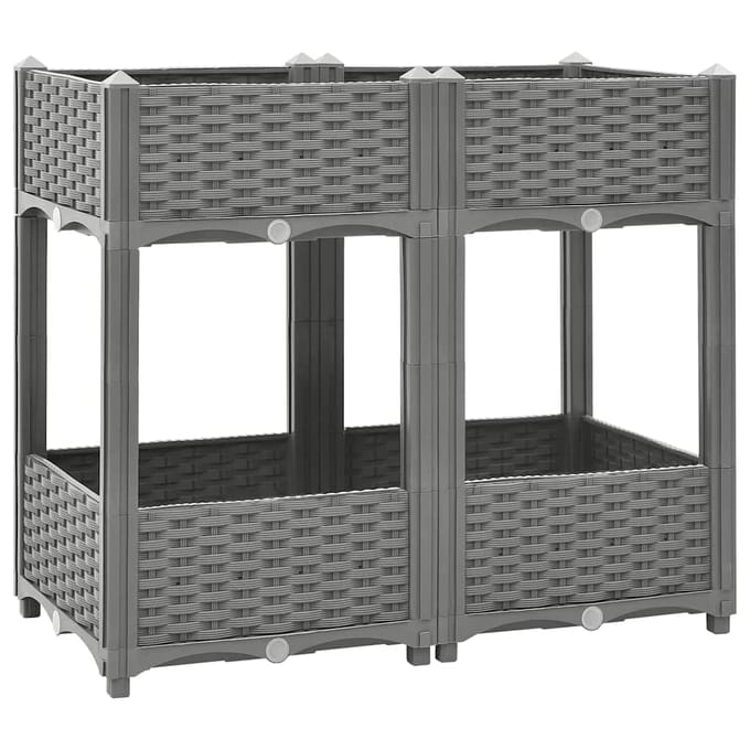 vidaXL - Plantenbak - verhoogd - 80x40x71 - cm - polypropeen