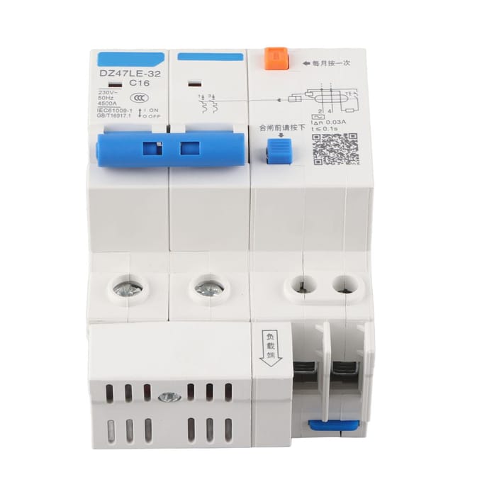 Disjoncteur différentiel DZ47LE 32 2P+2 C16 230 V 16 A