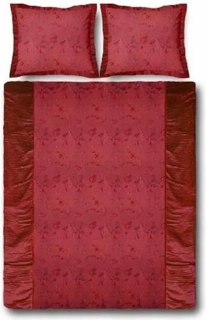 Essenza Gloss Dekbedovertrek - Eenpersoons - 140x200/220 cm - Red