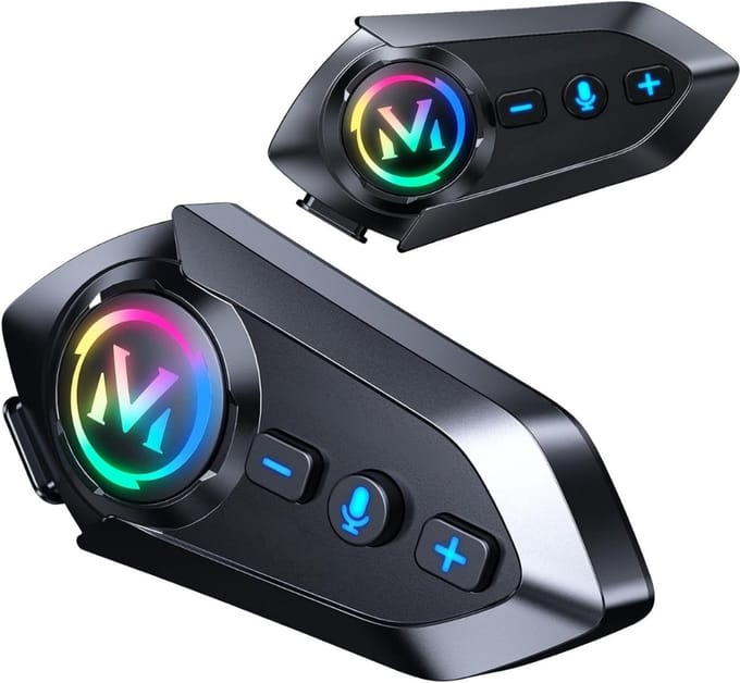 CRLYN® Motorhelm Headset - Intercom - Bluetooth - Zwart