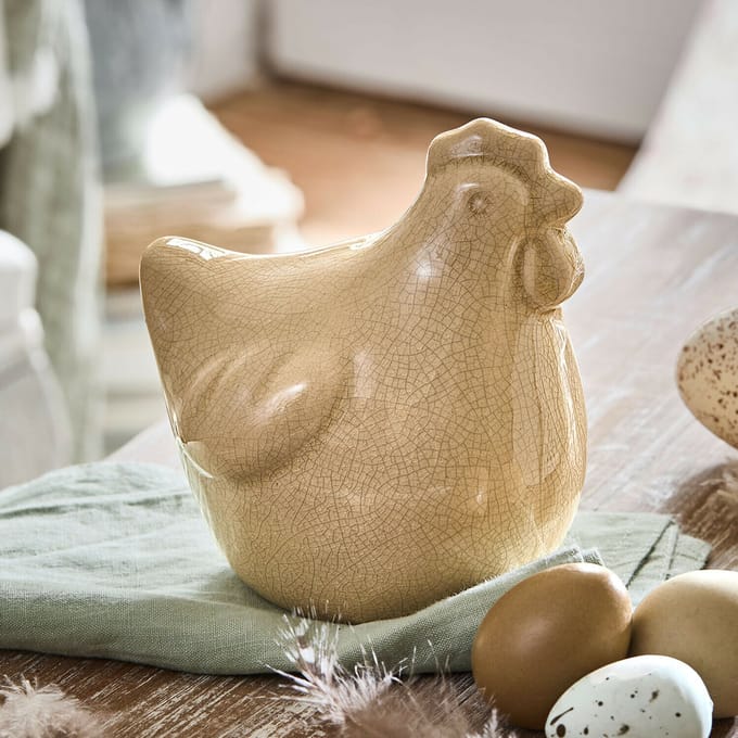 LOBERON Decoratieve kip Roisenn beige