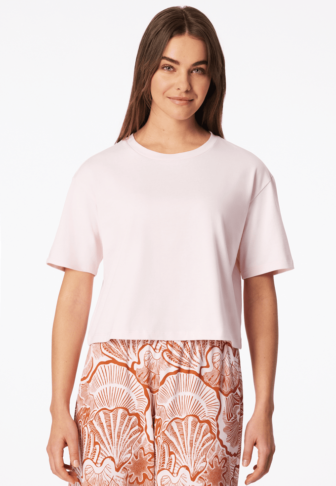 Shirt met korte mouwen, Heavy Single Jersey, rosé - Mix+ Relax 44