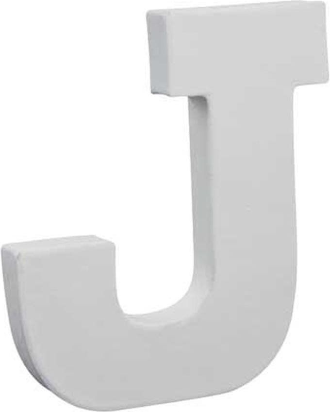 Letter wit J 12 cm