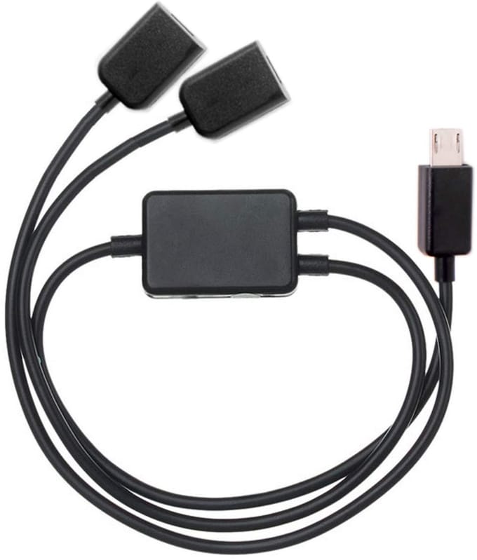 CY Micro USB 2.0 to Dual Ports Micro USB 5Pin Female HUB Cable for Laptop Desktop Mouse Flash Disk - ShopVlot
