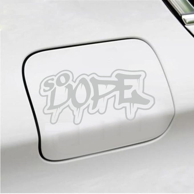 Bumpersticker - So Dope - 8,2 X 15 - Licht Grijs