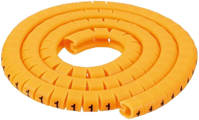 InLine markeerclips (0-9) voor kabels | 2 - 3mm | 1000 stuks | geel
