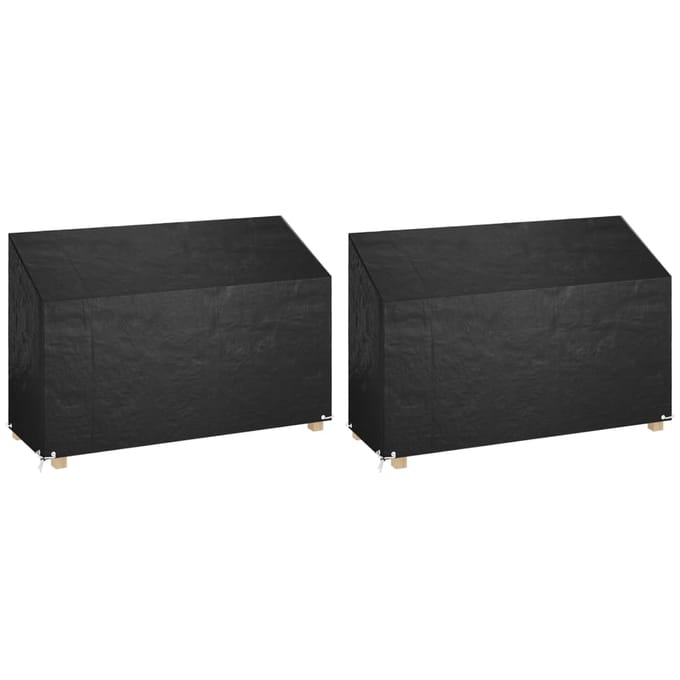 vidaXL - Tuinbankhoezen - 2 - st - 8 - oogjes - 190x70x70/88 - cm - polyetheen