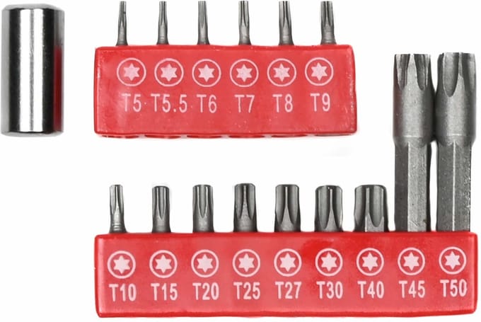 Benson Bitset Torx - Chroom Vanadium - 16-delig - Inclusief Bithouder