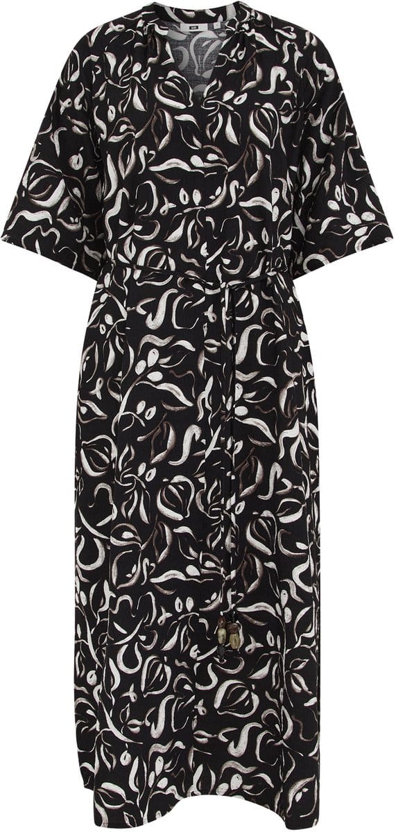 WE Fashion Dames midi jurk met structuur