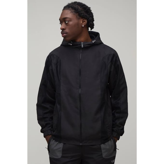 Regular Fit Jack Met Capuchon En Tonale Kleurvlakken M Star | Black | Size Small