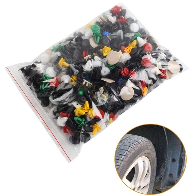 Universele Gemengde Auto Bevestiger Bumper Deurpaneel Spatbordvoering Clips Bevestiger black