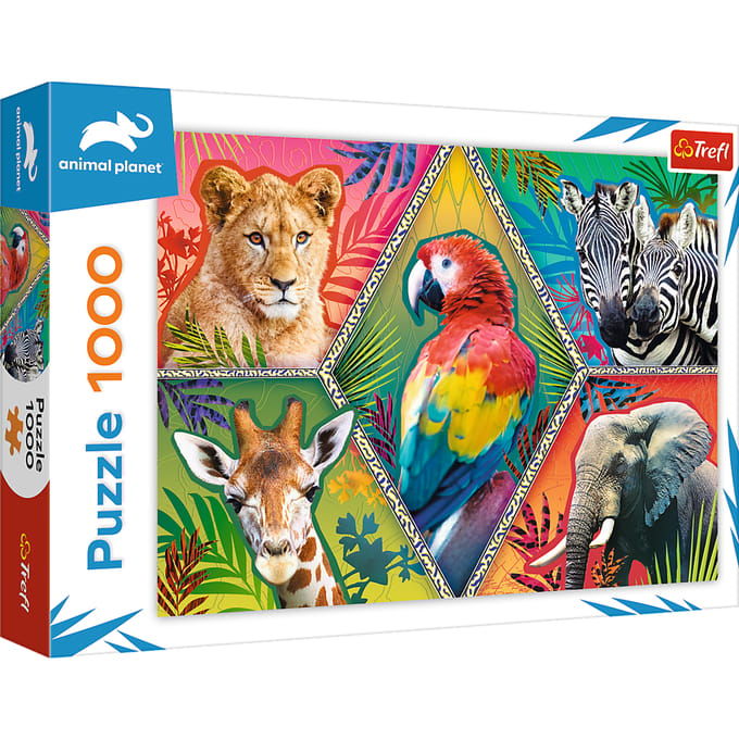 Trefl Puzzle - ANIMAL PLANET - Exotic Animals (1000 pieces) 2D Puzzels