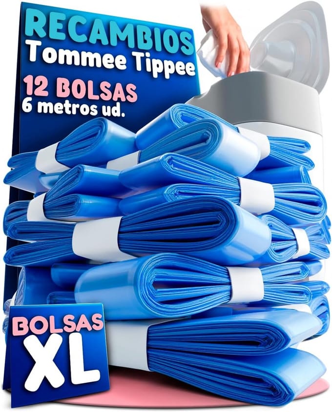12x Luiers Refill Cassettes XL - 72 Meter Geurabsorberende Navulverpakking