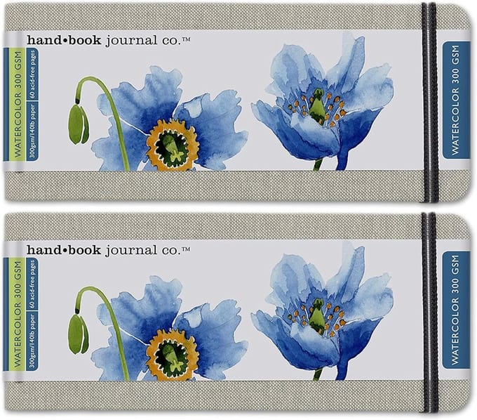 Aquarel Schetsboek Journal Pocket Panorama Hardcover