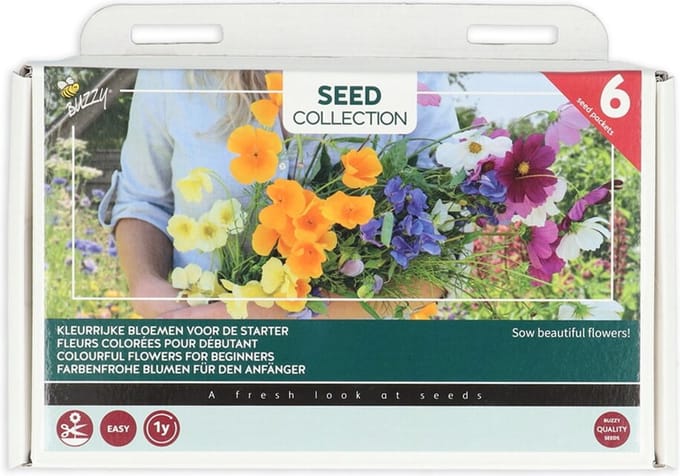 Buzzy Collection Kweekset 6 Kleurrijke Bloemen Voor De Starter - 1 set