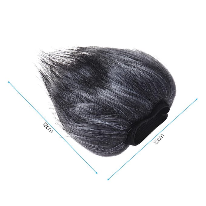 EY-M23 Furry Outdoor Microfoon Windscherm Kunstmatige Bont Muff Wind gray