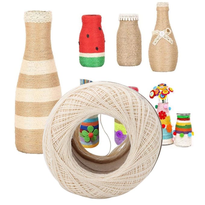 Dentelle en coton crocheté à la main, soie d'été légère et fine (6603 Blanc laiteux) blanc