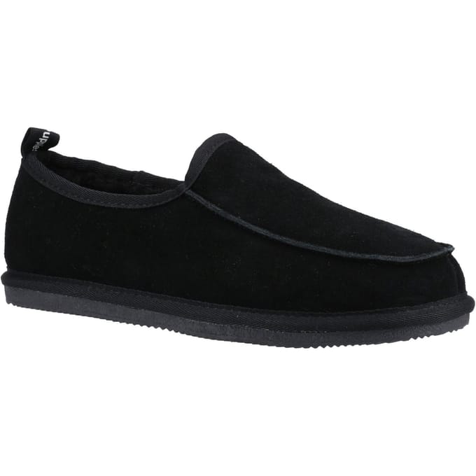 Hush Puppies Charles Suède Herenpantoffels Zwart