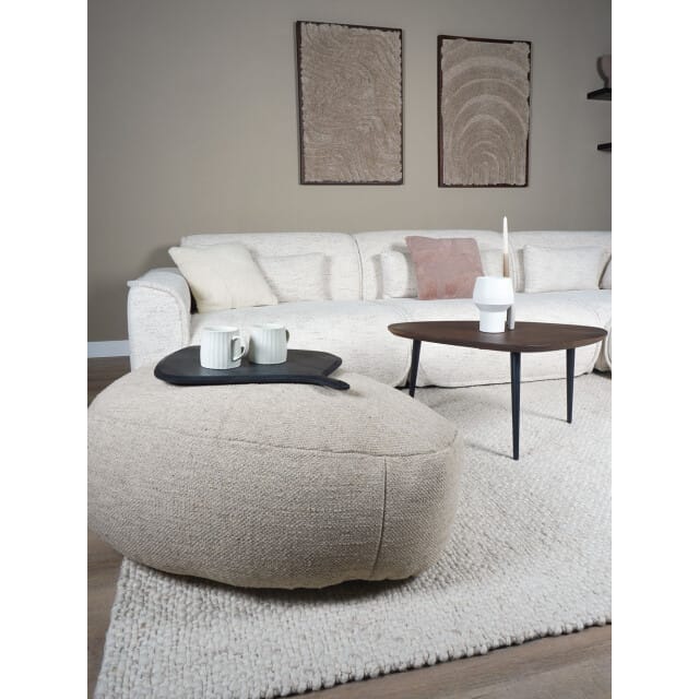 Kussen Naomi Brown 45 x 45 cm - Luxe Wollen Sierkussen met Abstract Patroon