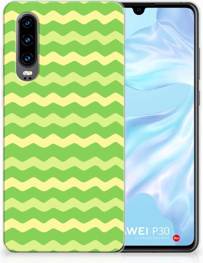 Huawei P30 TPU bumper Waves Green