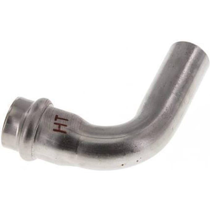 90 graden L-Perskoppeling - 18mm Persmof & 18mm Buiseinde - RVS