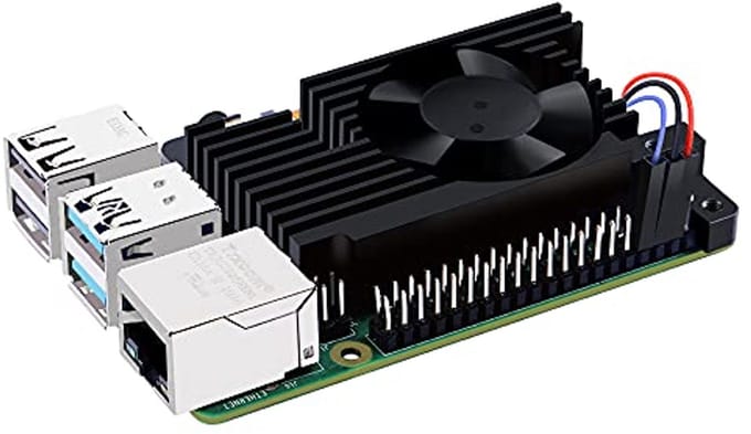Raspberry Pi 4 Aluminium Koellichaam met PWM Ventilator - Optimale Koeling voor je Projecten