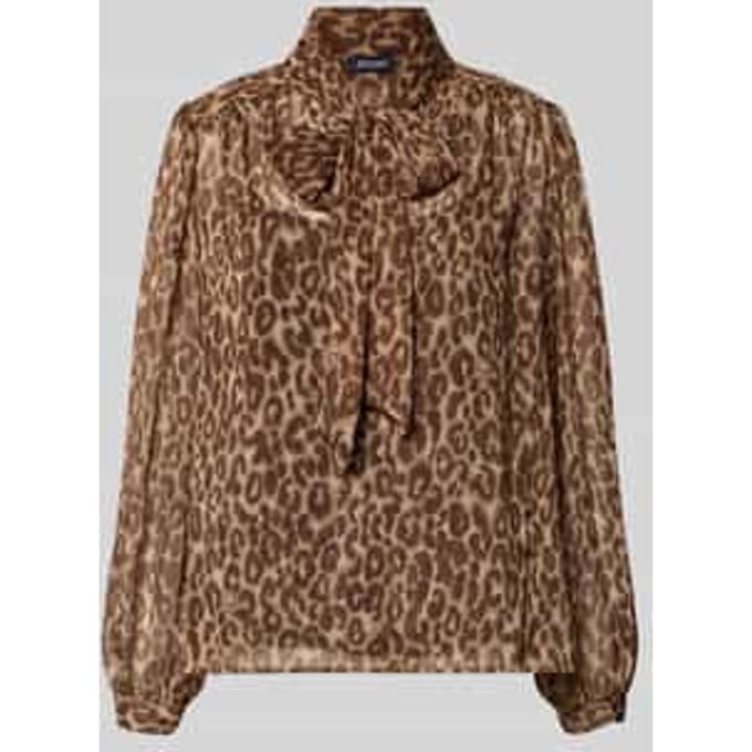 Schluppenblouse met ballonmouwen model 'Bettina'