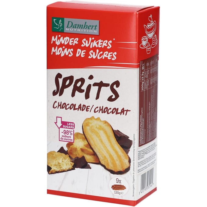 Damhert Sprits Chocolade Low Carb 120 Snack