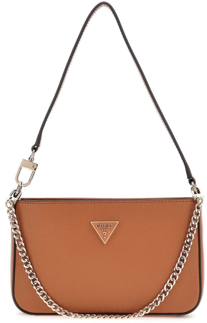 GUESS Schoudertas Noelle II Mini Top Zip Shoulder Bag Light Cognac Bruine