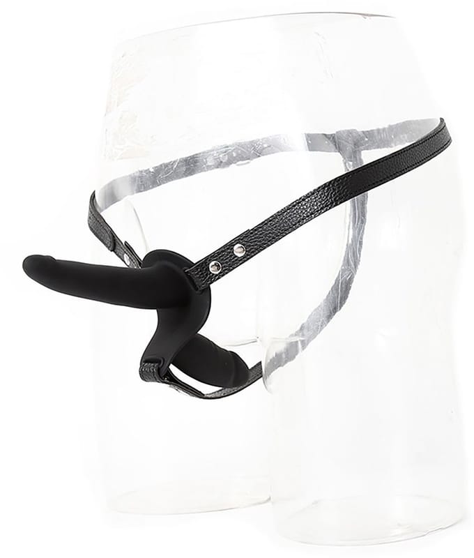 Kiotos - Strap-on met Dubbele Dildo - Siliconen - Zwart