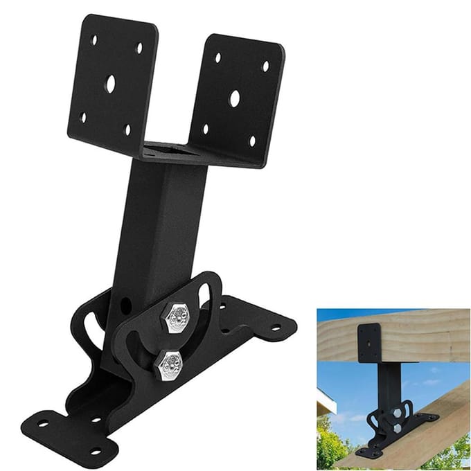 Dakverhoger Beugelset Verstelbare Pergola's Ondersteuning Heavy Duty Dakverhoger Balk Montagebeugel 312 zwart