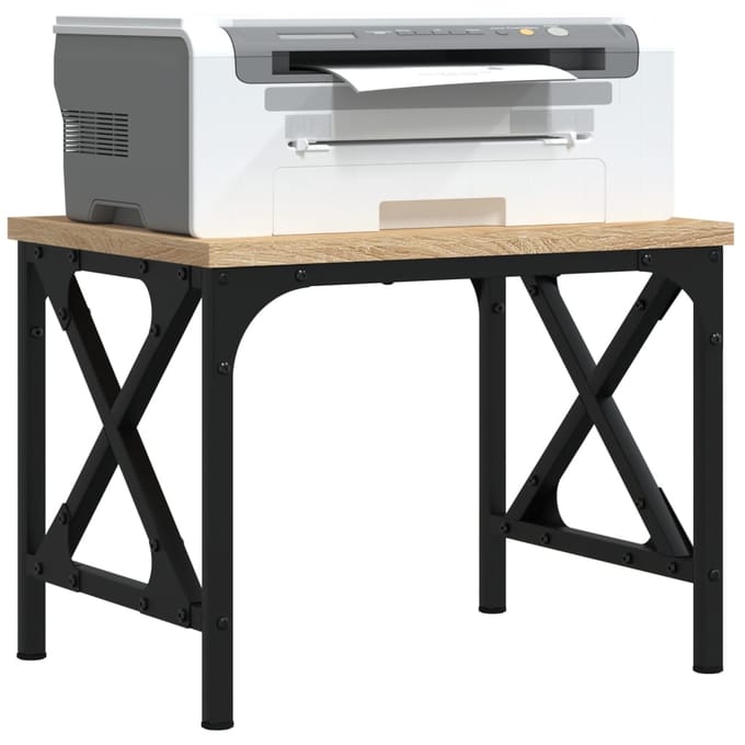 vidaXL - Printerstandaard - 40x30x31 - cm - bewerkt - hout - sonoma - eikenkleurig