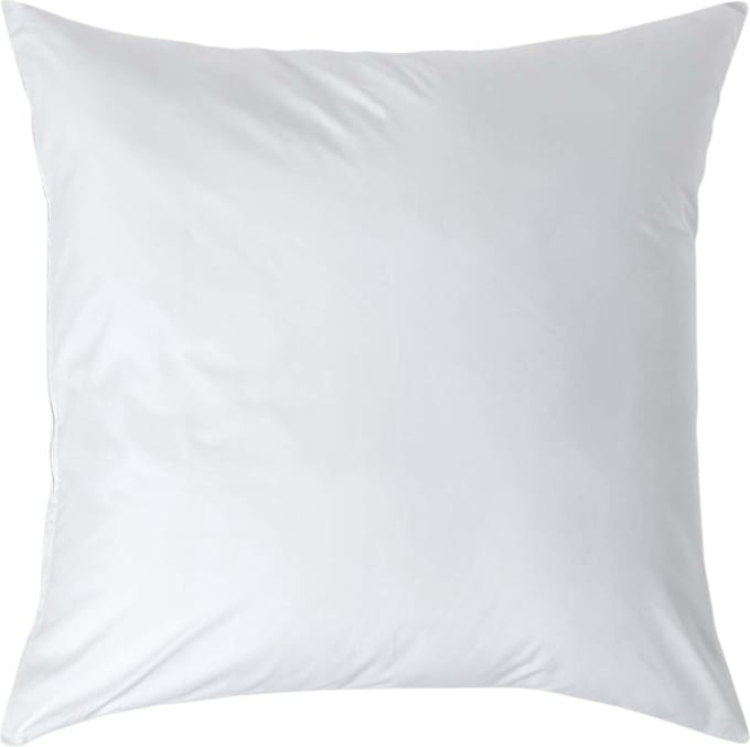 Homescapes Kussensloop 80x80 cm – Wit – 100% Egyptisch Perkal Katoen – 200 TC