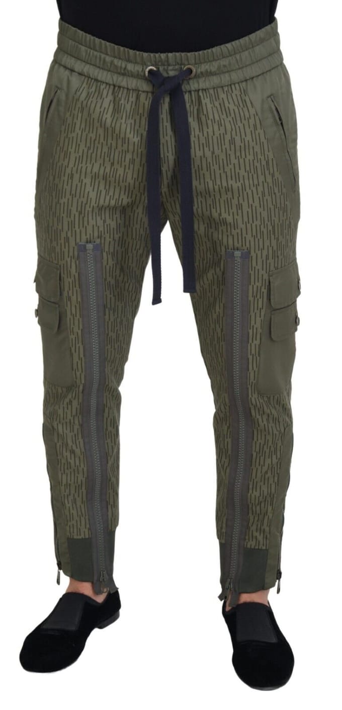 Camouflage Cargo Broek met Ritsdetail
