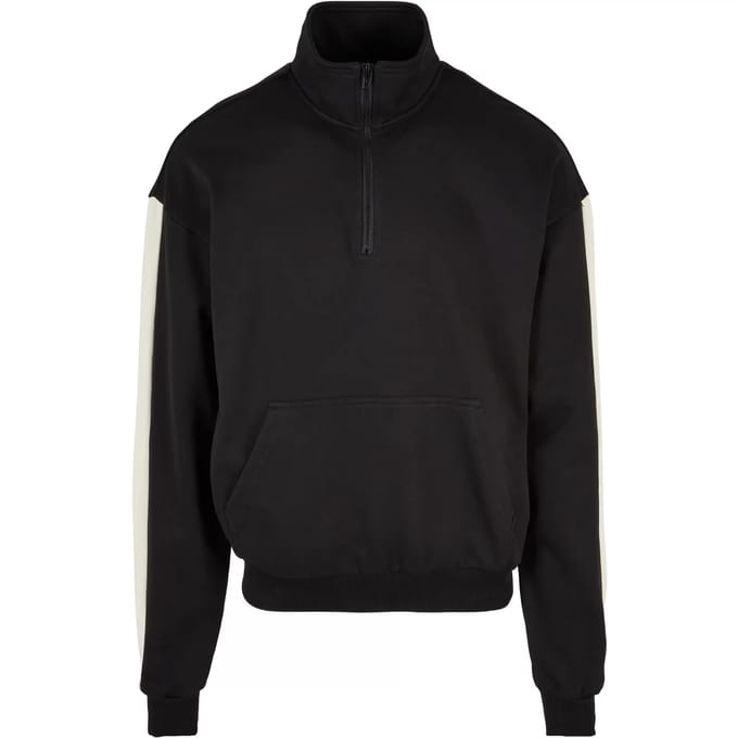 Urban Classics - Striped Troyer Sweater/trui - 5XL - Zwart