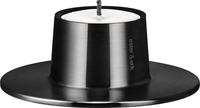 Ester & Erik | Outdoor Candle Holder Small Black| Incl. Candle | Incl. Candle extinguishers | Luxury