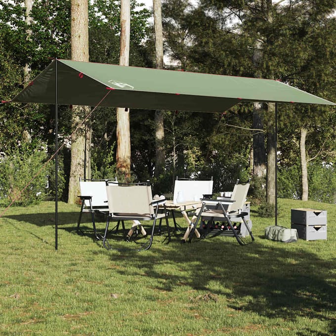 vidaXL - Kampeerluifel - waterdicht - 500x294 - cm - groen