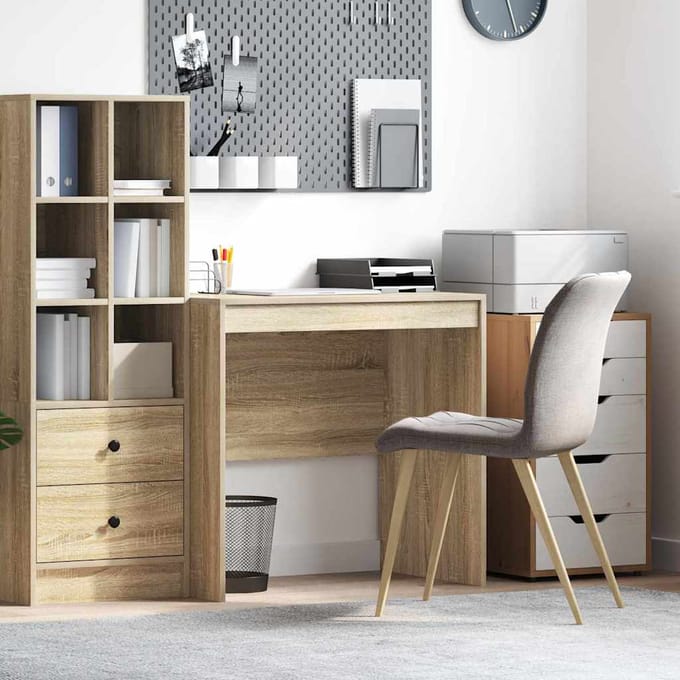 vidaXL - Bureau - Sonoma - Eik - 80 - x - 50 - x - 76 - cm