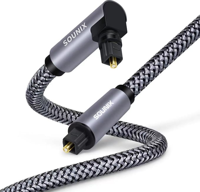 Sounix Toslink Optische kabel - 2 meter - Digitale Optische Audio Kabel - toslink audio- Optische kabel