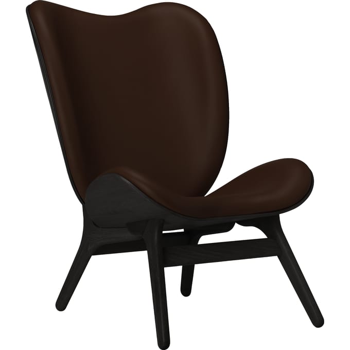 UMAGE A Conversation Piece Highback Fauteuil - eiken zwart - Leder Hope brown